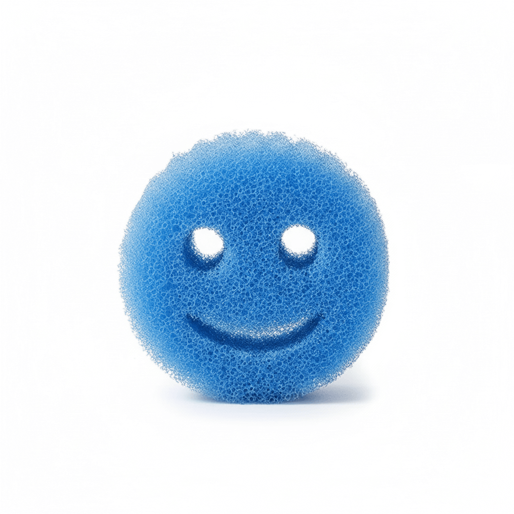 Smiling Face Dishwashing Sponge - 2pcs