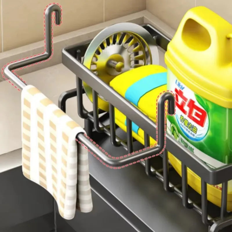 Compact Tap-Mounted Sink Organizer