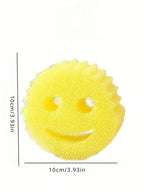 Smiling Face Dishwashing Sponge - 2pcs