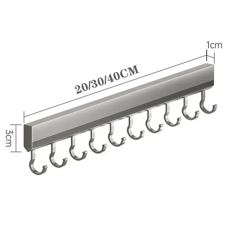 Wall Mounted Hooks Rack
