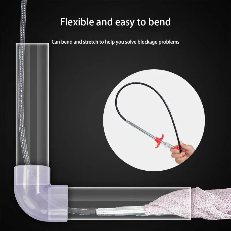 Drain Snake Tool – Flexible Pipe Cleaning Stick