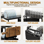 2-Tier Dish Drying Rack with Utensil Holder