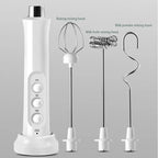 3-in-1 Electric Milk Frother – Rechargeable Handheld Mixer