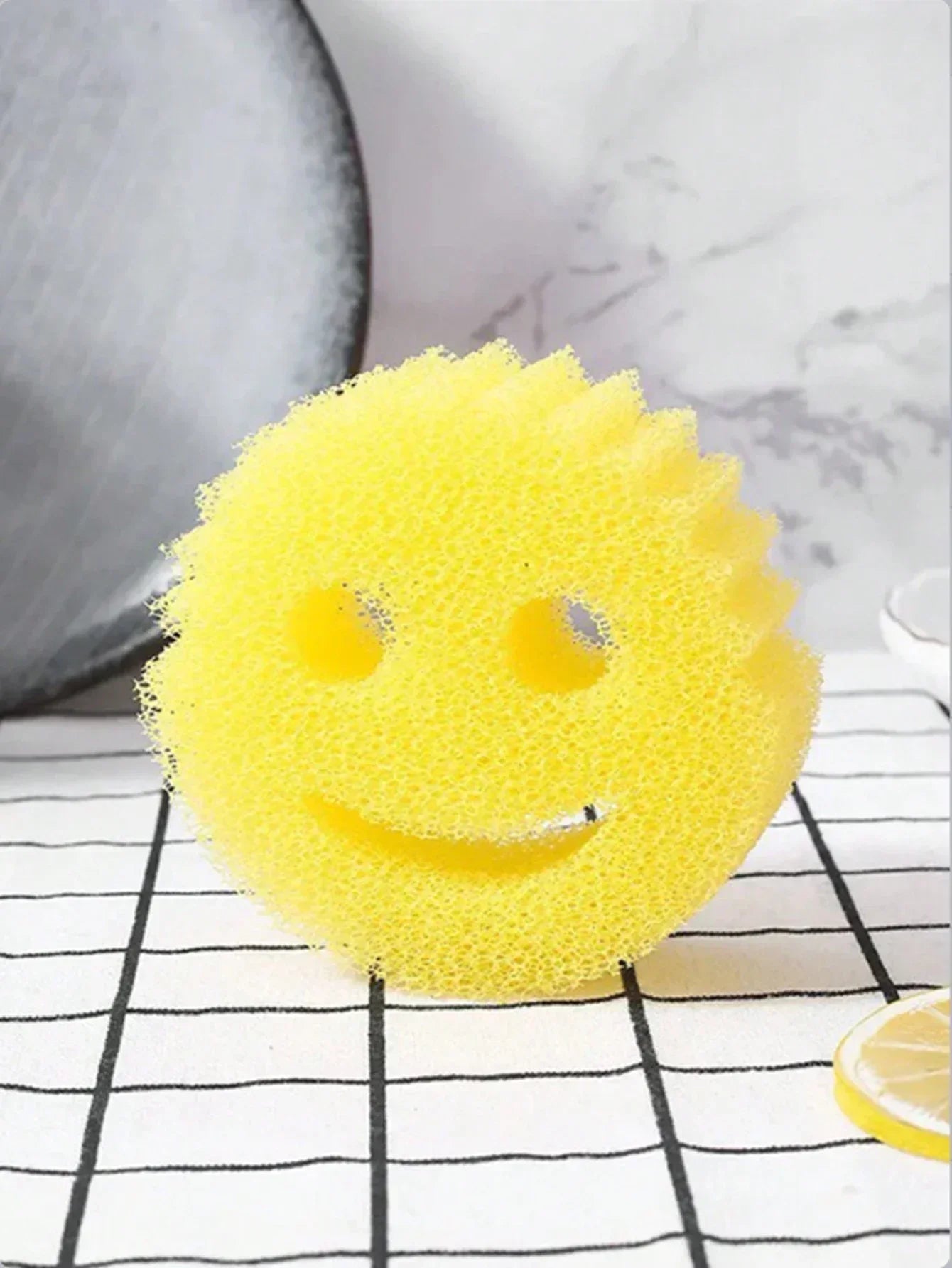 Smiling Face Dishwashing Sponge - 2pcs
