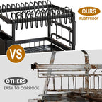 2-Tier Dish Drying Rack with Utensil Holder
