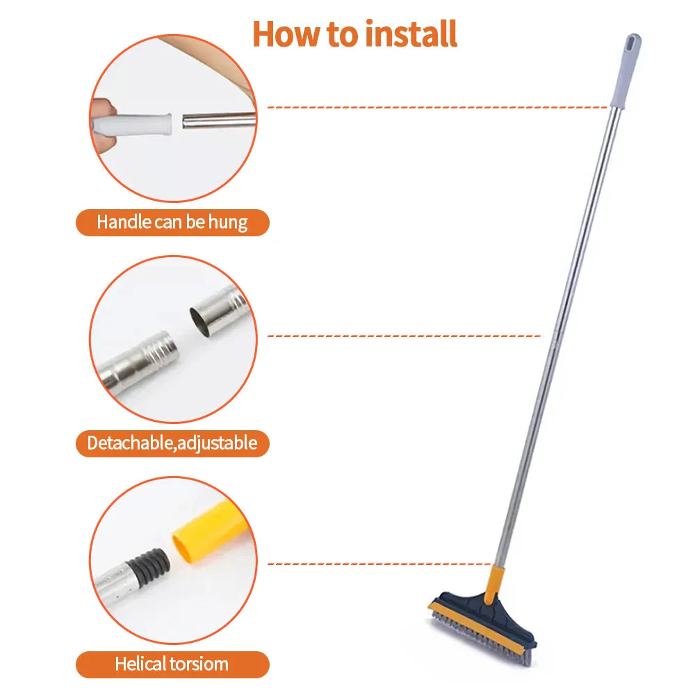 3-in-1 Cleaning Brush – Long Handle Rotating Cleaner
