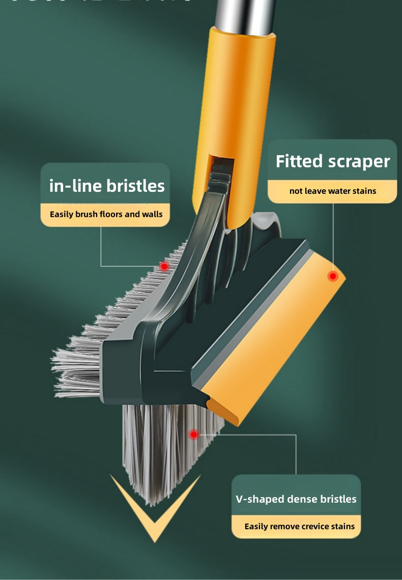3-in-1 Cleaning Brush – Long Handle Rotating Cleaner